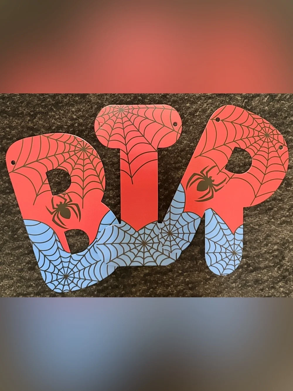 💜 Spider Theme Happy Birthday Banner - Letters